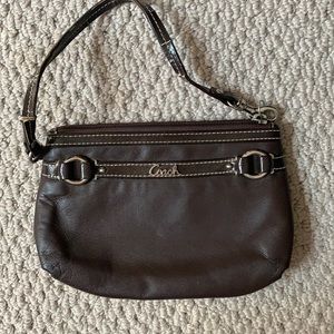 Leather Coach Wristlet